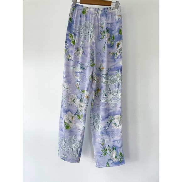 VINTAGE Sea Suns Hawaii Pants Peony Sailor Printed Cropped Capri S - Picture 5 of 12